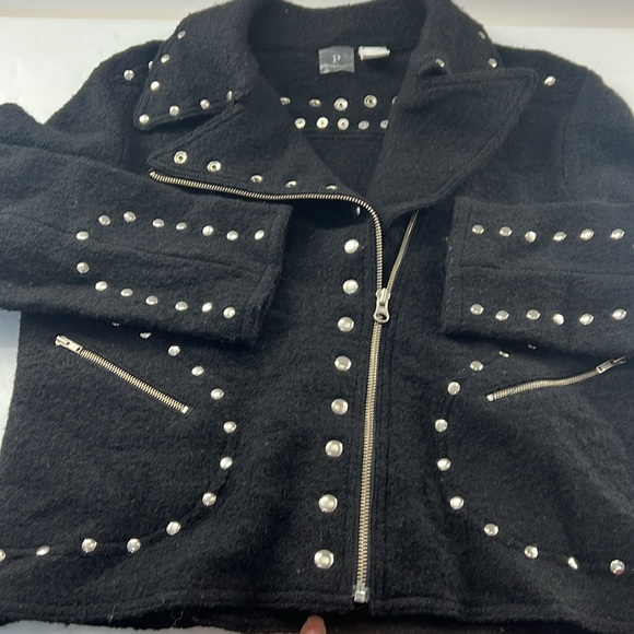 Phosphorus Wool Studded Moto Jacket - Picture 3 of 12
